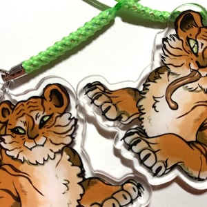 SALE !! - Tiger Frog Keychain/ Double-Sided Acrylic Charm Keychain
