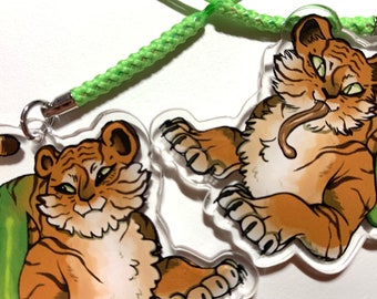 SALE !! - Tiger Frog Keychain/ Double-Sided Acrylic Charm Keychain