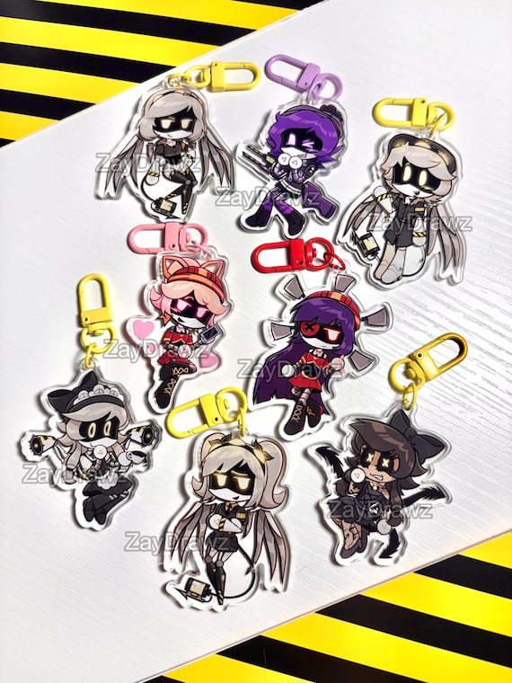 Murder Drones - Acrylic Keychains // Uzi, N, V, J, Cyn, Doll, and Lizzy