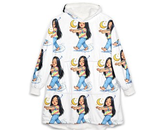 Manta con capucha para sonambulismo de Celinaspookyboo / Polar extragrande y acogedor