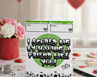 Tarjetas de San Valentín de fútbol para niños / Tarjetas imprimibles para el aula (descarga digital)