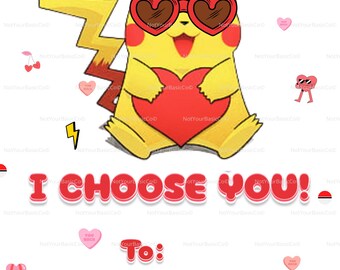 Tarjeta de San Valentín de Ratón Eléctrico / Intercambio imprimible para el aula (Descarga instantánea)