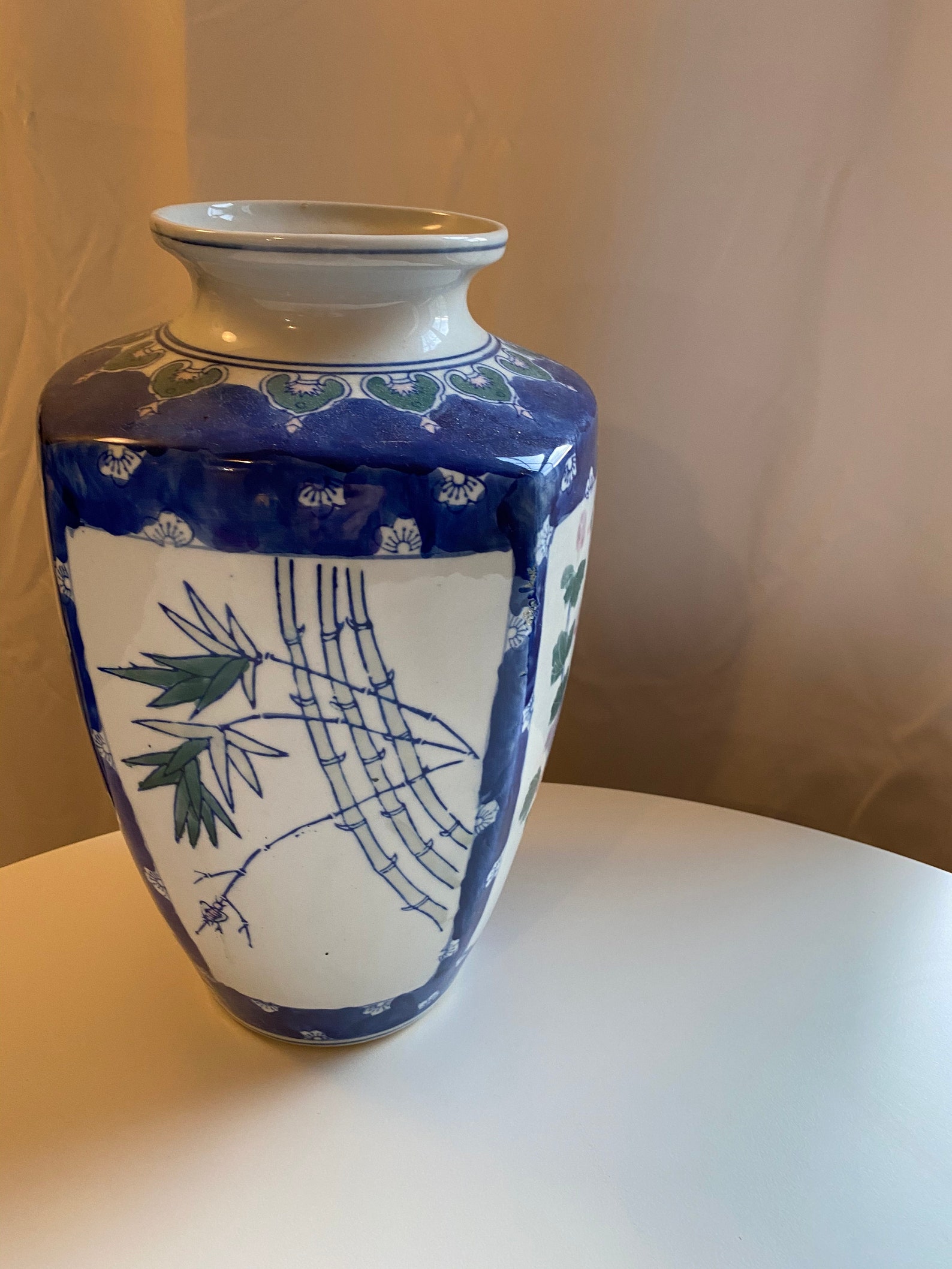 Colorful Vintage Vase Floral Bamboo | Etsy