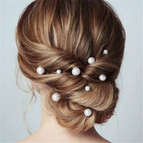 Multiple Sizes Hair Pearls Pins for Wedding Style Bride Hair