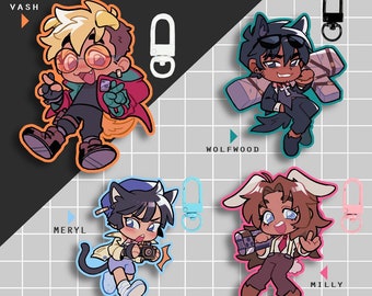 TRIGUN 2 inch Acrylic Charms