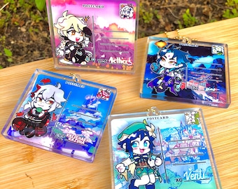 GENSHIN IMPACT 3" 3D 4NEMO Post Card Charms