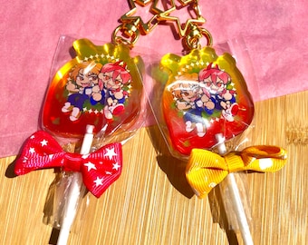 CHAINSAW MAN 2" Power & Denji Acrylic Lollipop Charm