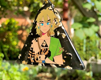 LEGEND OF ZELDA Tears of the Kingdom 3" Black Gold Leaf Charm