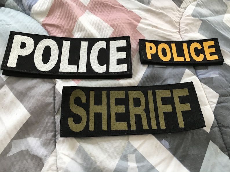 Large Police & Sheriff Back or Tactical Vest Patches With Etsy