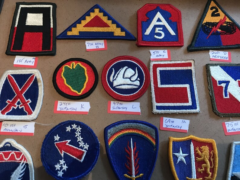 Vintage US Military Unit Patches Infantry Armor Special Units Etsy