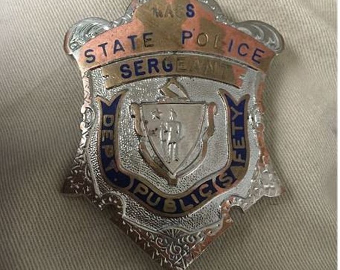 Obsolete Massachusetts State Police Trooper Sergeant Badge - Etsy