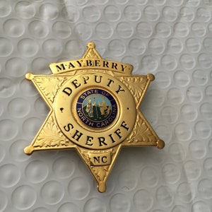 Barney Fife Mayberry Deputy Sheriff Badge prop Andy Griffith Show 