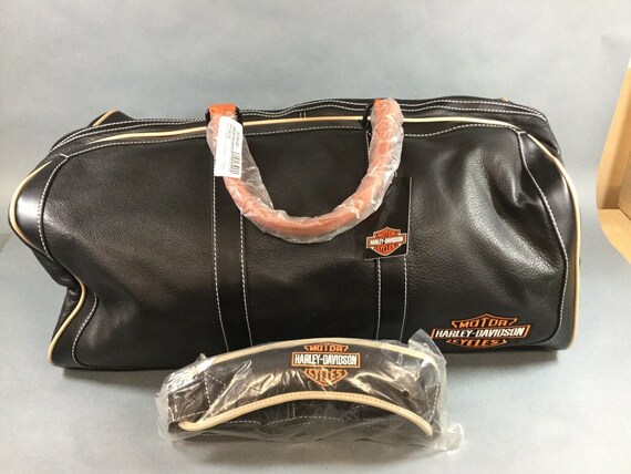 harley davidson duffle bag leather