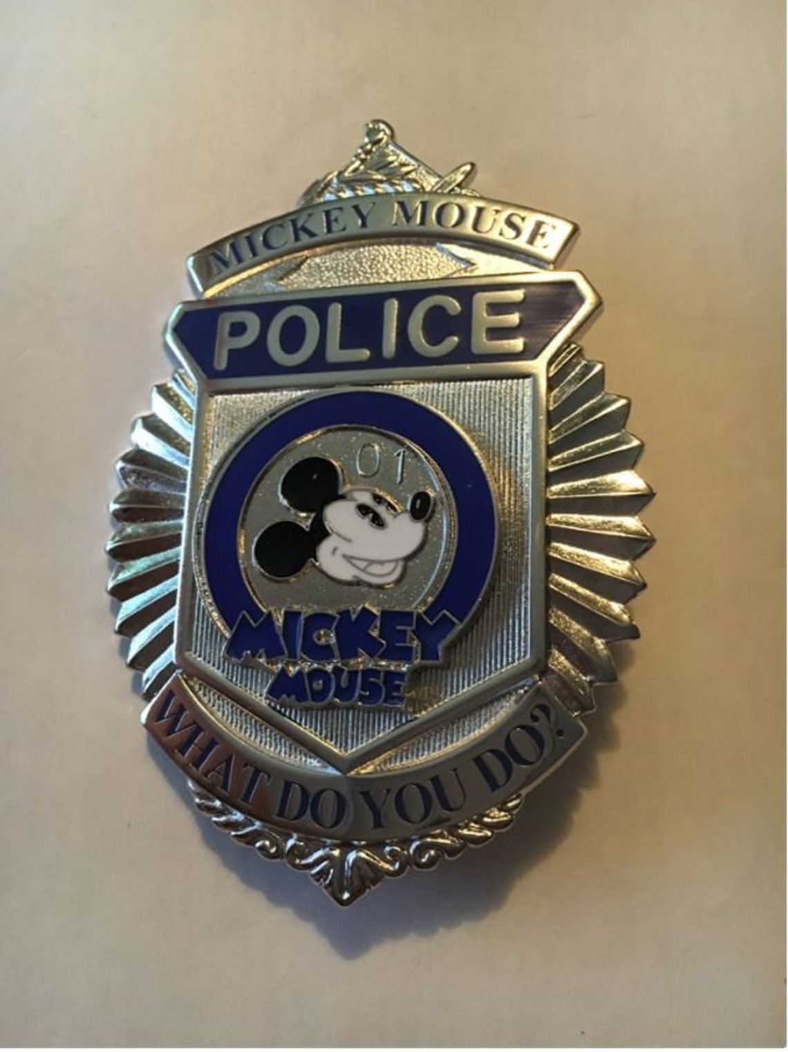 Mickey Mouse Police Officer Novelty Badge Etsy