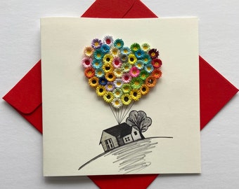 Happy family- Quilling card, Art paper, Greeting card, handmade card