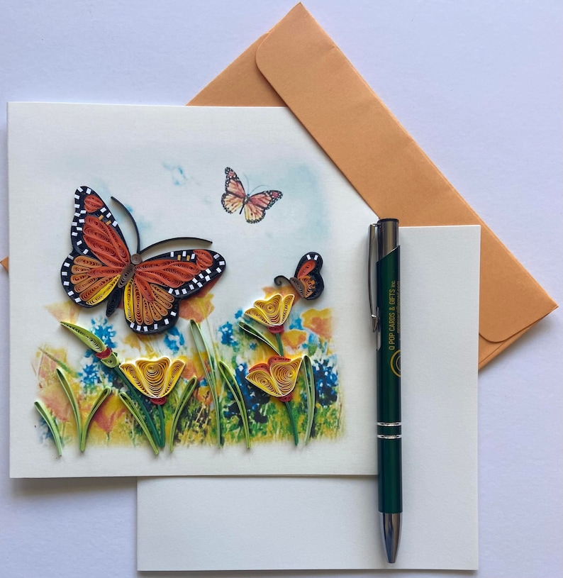 Butterfly Quilling Card Greeting Card Art Paper - Etsy