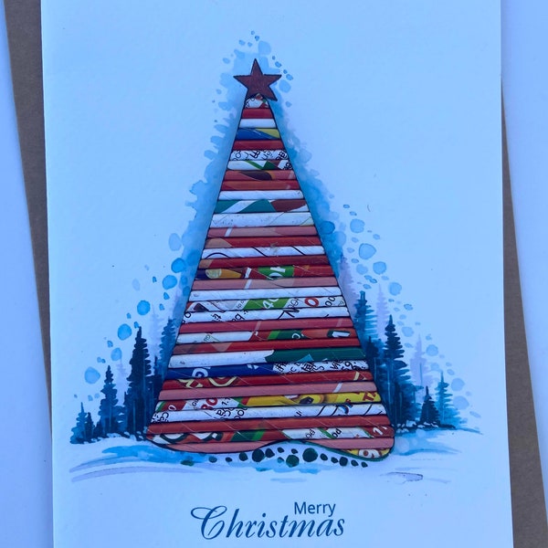 Weihnachtskarte aus Recyclingpapier