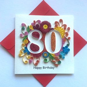 Birthday- Quilling Card, Art paper, Greeting Card, Quilling Card, Craft cards, Handmade card.