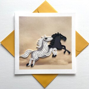 Pferd - Quilling Karte
