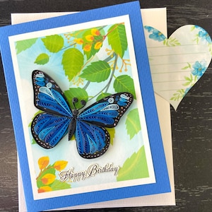 COMBINEZ la carte Pop Up & Quilling - Papillon