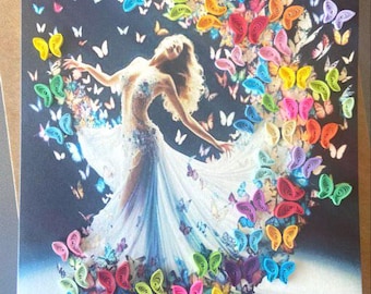 Butterfly - quilling card, Greeting card