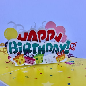 Happy birthday gifts - Pop Up Card