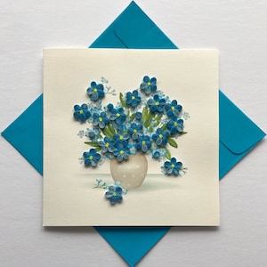 Flower- Quilling Card, papier artistique, carte de voeux