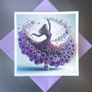 Dancing Quilling card, handmade card