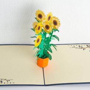 Tournesols - Carte pop-up (petite)