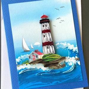 COMBINE Quilling & Pop Up card - Lighthouse