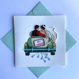 Just Married - Quilling Karte