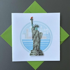 Estátua da Liberdade - Cartão Quilling, cartão de felicitações