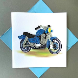 Motorrad - Quilling Karte