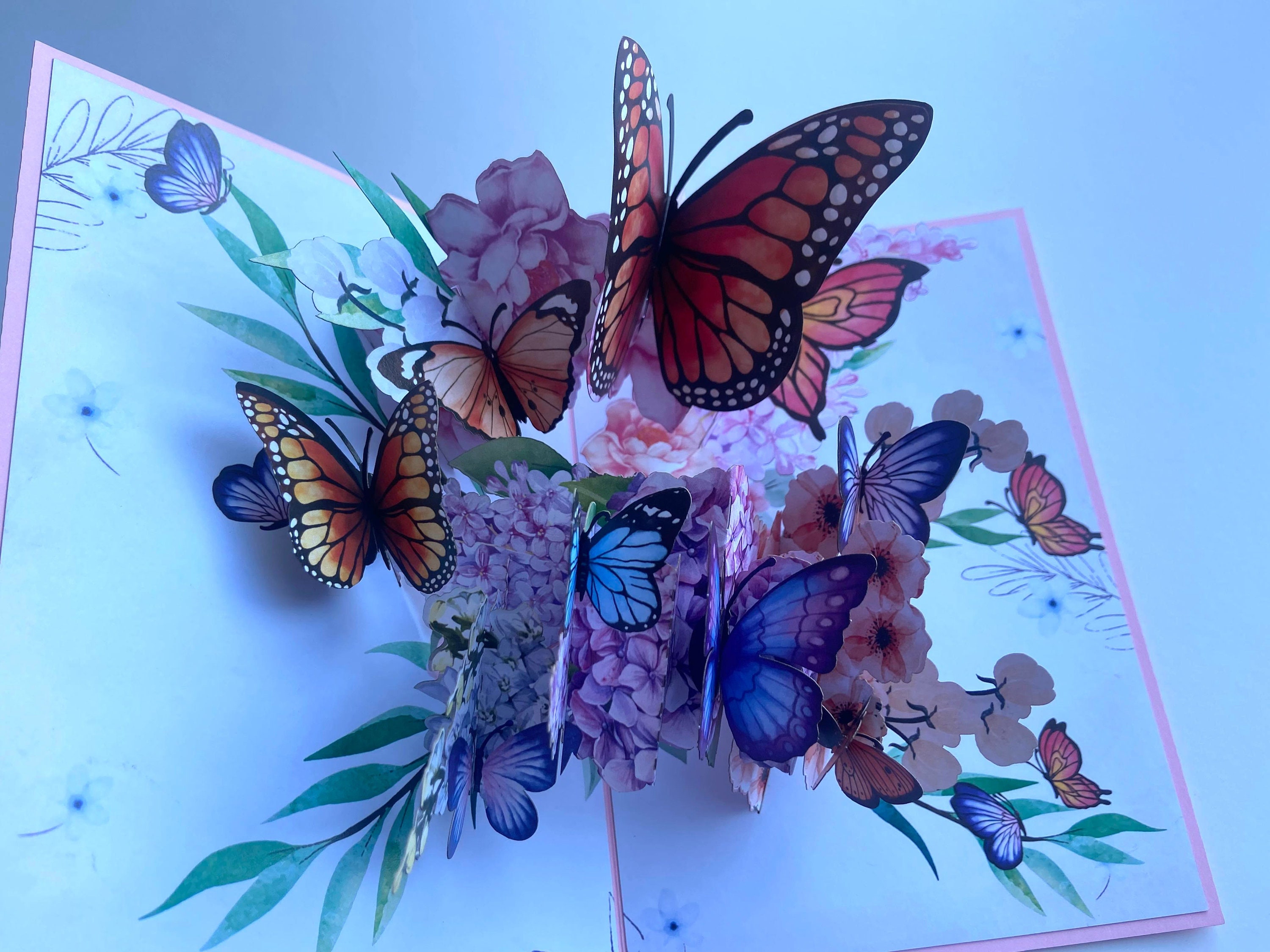 Butterfly - Pop up Card, Handmade Card - Etsy