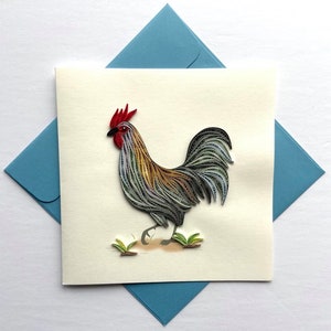 Coq - Carte Quilling