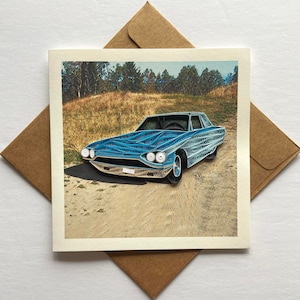 Voiture vintage FORD - Carte quilling, papier d'art, carte de voeux, carte faite main