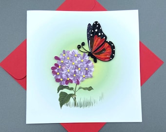 Butterflies- Quilling Card, Art Paper, Greeting Card, Quilling Card ...