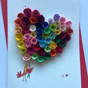 3D flower - Handmade card, art paper, greeting card