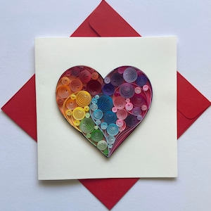 Coeur - Quilling Card, carte faite main