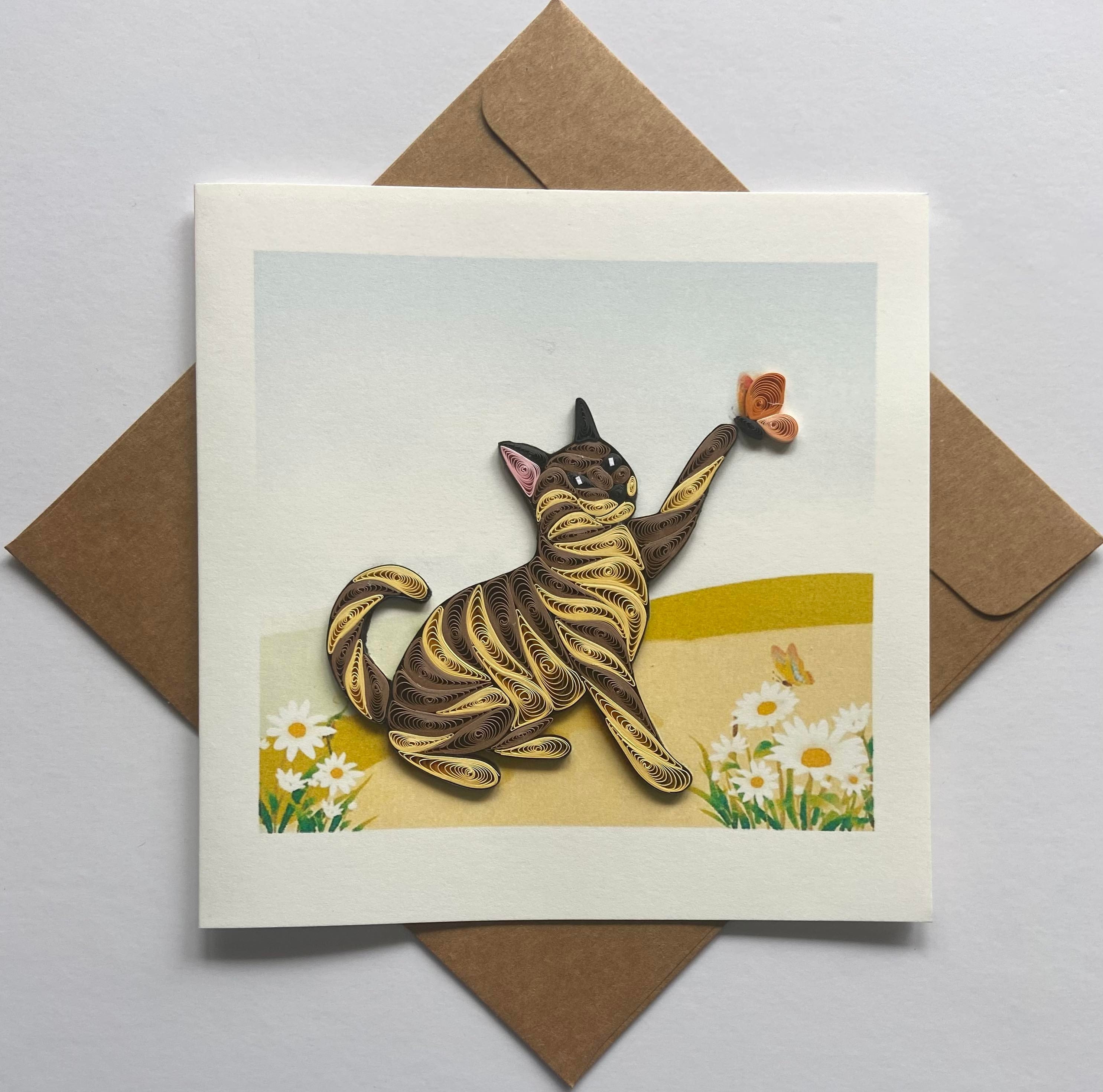 Paper quilling animal art, cat. Poster for Sale by DEGryps