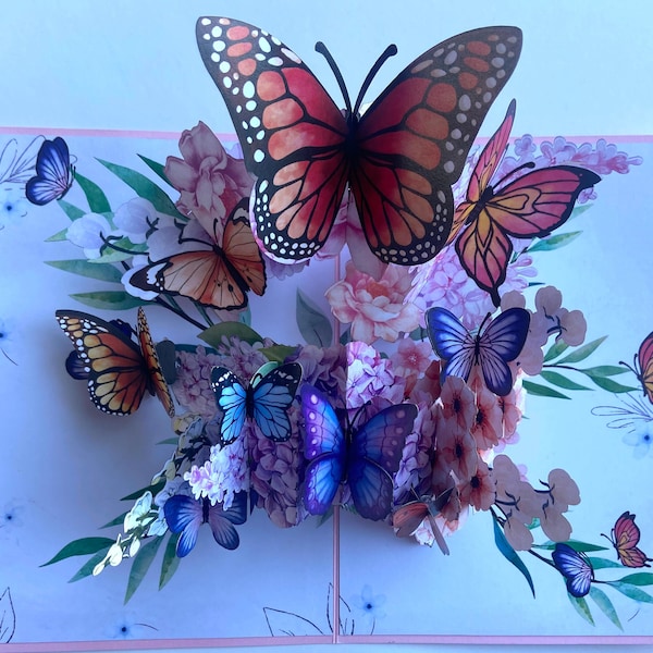 Butterfly - Pop Up Card, handmade card