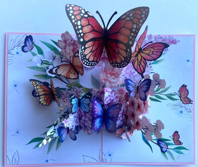Butterfly - Pop up Card, Handmade Card - Etsy Canada
