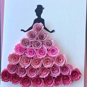 Mariée 3D - Carte quilling, papier d'art, carte de voeux, carte quilling, cartes artisanales, carte faite main.