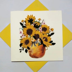 Flower- Quilling Card, Greeting Card, Art paper, Handmade card