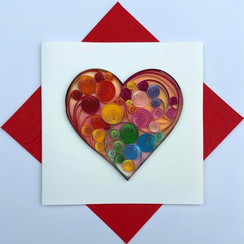 Bouquet Quilling Card Quilling Cards Birthday Quilling Etsy UK