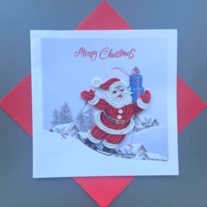 Christmas card, Art paper, Greeting Card, Quilling Card, Craft cards, Handmade card.