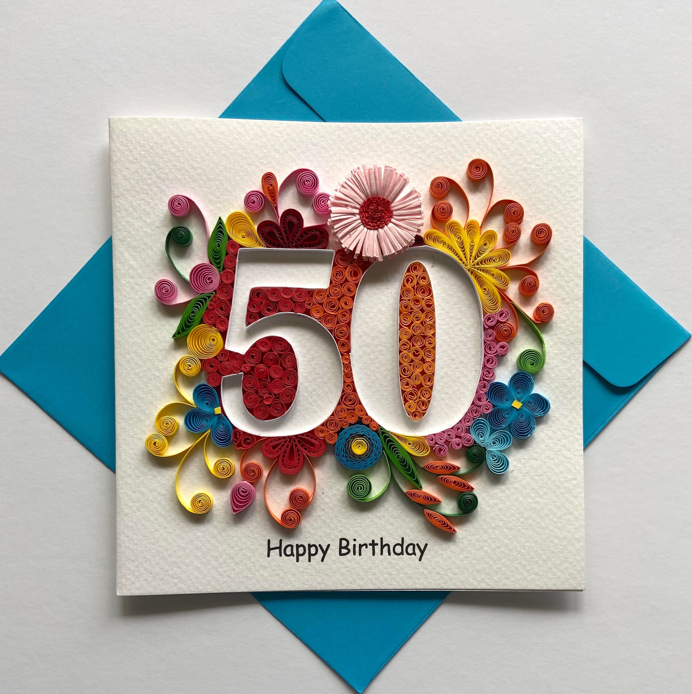 Biglietto di auguri digitale per il 50° compleanno - Biglietti di auguri per il traguardo dei cinquant'anni per lui - Italia