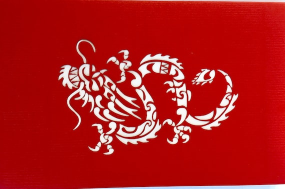 Carte Pop-Up 3D Mountain Dragon - Fait Main, Anniversaire - ASVP Shop