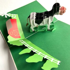Vaches - Carte pop-up