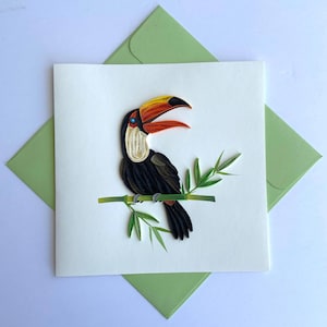 Carte Quilling Corbeau